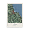 Map of Avalon, California, 12 x 18 inch unframed archival matte print