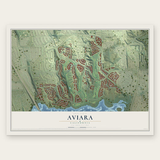 Aviara, California map print, the full design