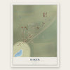 Baker, California map print, the full design