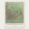 Bakersfield Country Club, California map print, the full design