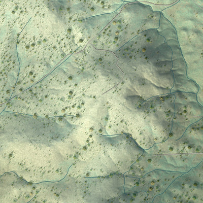 Close-up of the map of Bangor, California print showing street and building detail