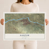Map of Barstow, California, 12 x 18 inch unframed archival matte print