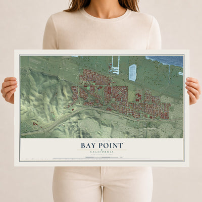 Map of Bay Point, California, 12 x 18 inch unframed archival matte print