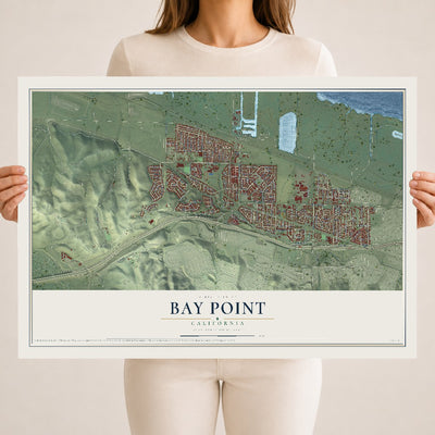 Map of Bay Point, California, 18 x 24 inch unframed archival matte print