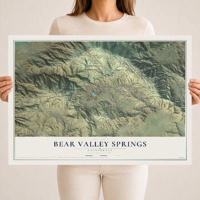 Map of Bear Valley Springs, California, 18 x 24 inch unframed archival matte print