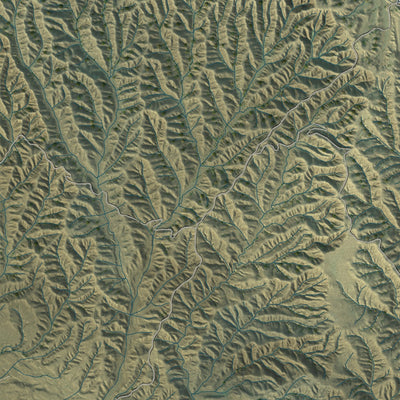 Second close-up of the map of Beaumont, California print showing more streets and buildings