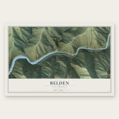 Belden, California map print, the full design