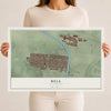 Map of Bell, California, 12 x 18 inch unframed archival matte print