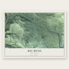 Big Bend, California map print, the full design