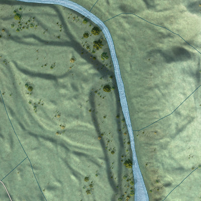 Close-up of the map of Big Bend, California print showing street and building detail