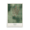 Map of Biggs, California, 12 x 18 inch unframed archival matte print