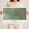 Map of Bishop, California, 12 x 18 inch unframed archival matte print