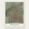 Bixby Knolls, California map print, the full design