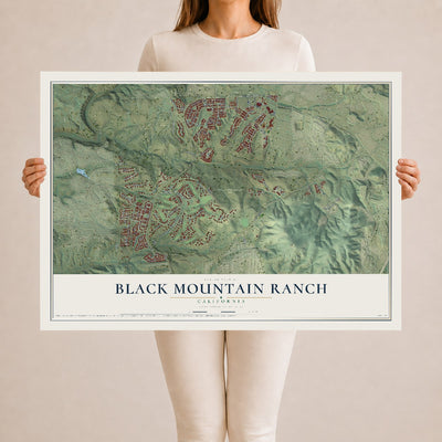 Map of Black Mountain Ranch, California, 24 x 36 inch unframed archival matte print