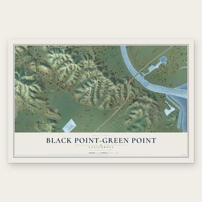 Black Point-Green Point, California map print, the full design