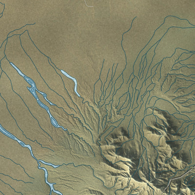 Second close-up of the map of Blythe, California print showing more streets and buildings