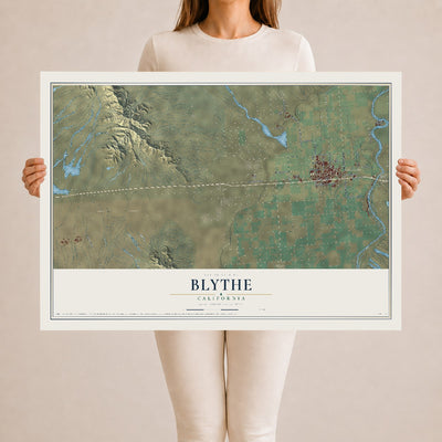 Map of Blythe, California, 24 x 36 inch unframed archival matte print