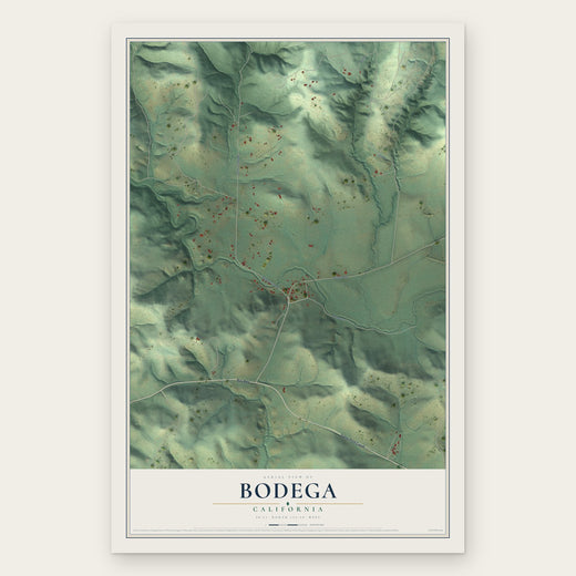 Bodega, California map print, the full design