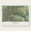 Bonsall, California map print, the full design