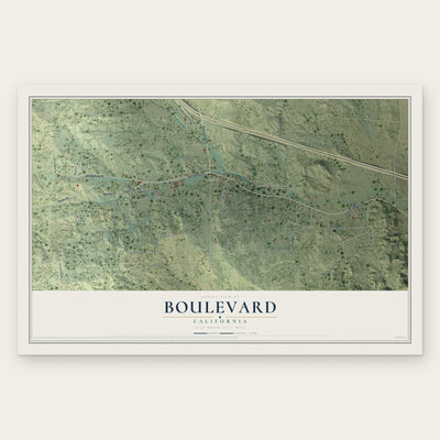 Boulevard, California map print, the full design