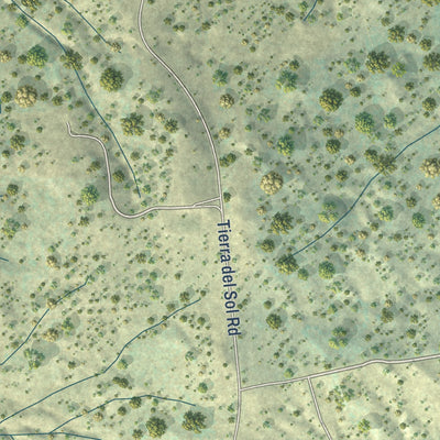 Close-up of the map of Boulevard, California print showing street and building detail