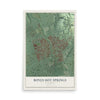 Map of Boyes Hot Springs, California, 12 x 18 inch unframed archival matte print