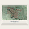 Broadmoor, California map print, the full design