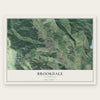 Brookdale, California map print, the full design