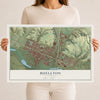 Map of Buellton, California, 12 x 18 inch unframed archival matte print