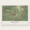 Buena Vista, California map print, the full design