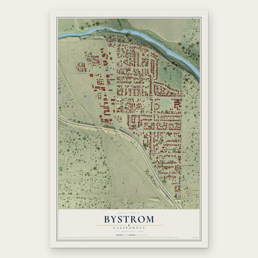 Bystrom, California map print, the full design