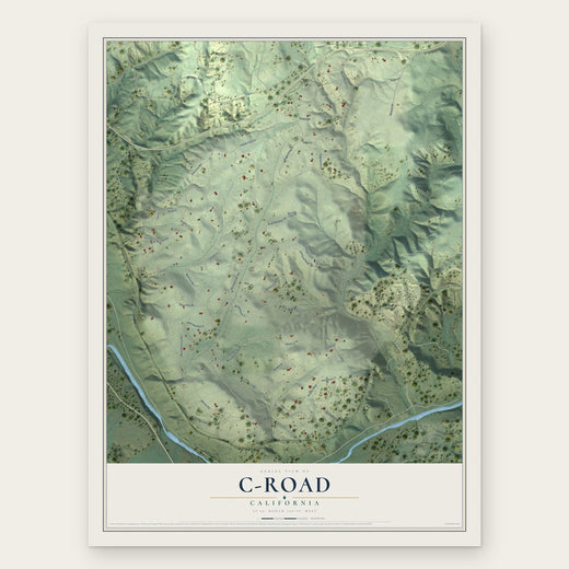 C-Road, California map print, the full design