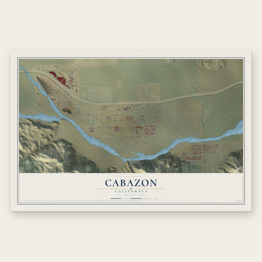 Cabazon, California map print, the full design