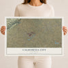 Map of California City, California, 12 x 18 inch unframed archival matte print