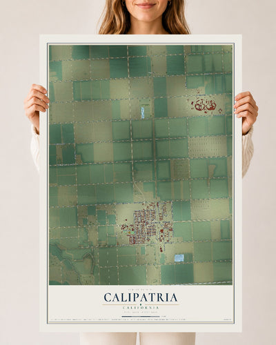 Map of Calipatria, California, 24 x 36 inch unframed archival matte print