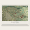 Callender, California map print, the full design