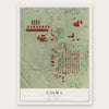 Calwa, California map print, the full design