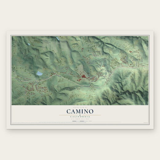 Camino, California map print, the full design