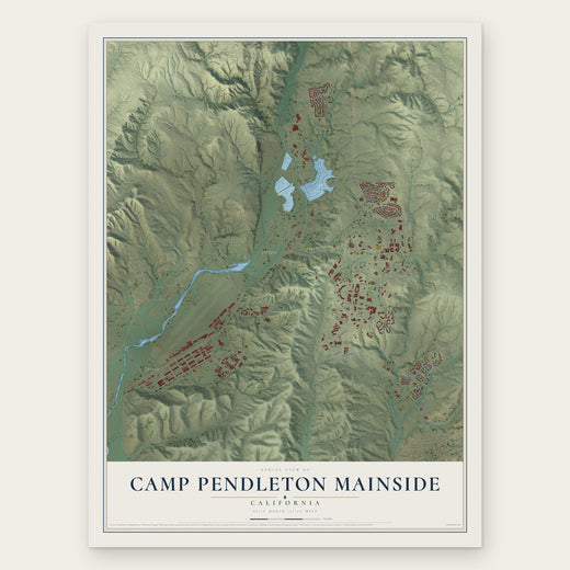 Camp Pendleton Mainside, California map print, the full design
