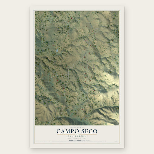 Campo Seco, California map print, the full design