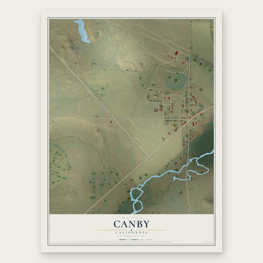 Canby, California map print, the full design