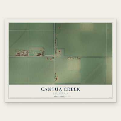 Cantua Creek, California map print, the full design