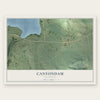 Canyondam, California map print, the full design