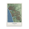 Map of Carlsbad, California, 12 x 18 inch unframed archival matte print