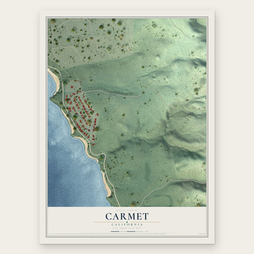 Carmet, California map print, the full design