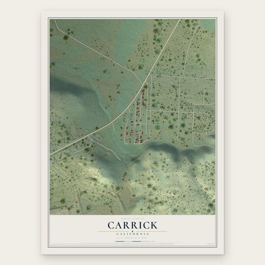 Carrick, California map print, the full design