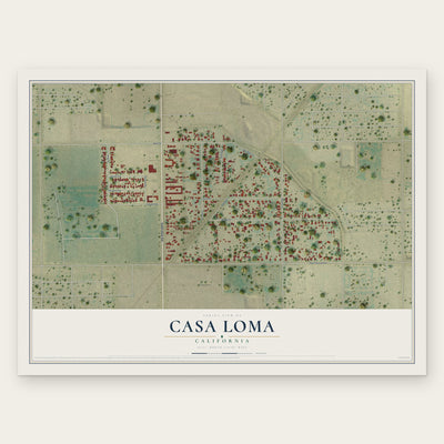 Casa Loma, California map print, the full design