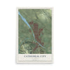 Map of Cathedral City, California, 12 x 18 inch unframed archival matte print