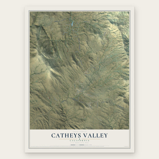 Catheys Valley, California map print, the full design
