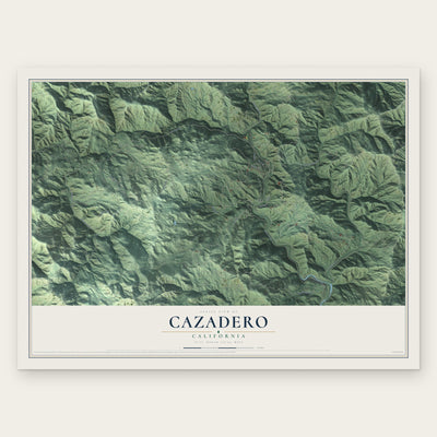 Cazadero, California map print, the full design